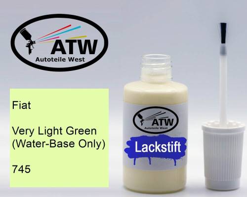 Fiat, Very Light Green (Water-Base Only), 745: 20ml Lackstift, von ATW Autoteile West.